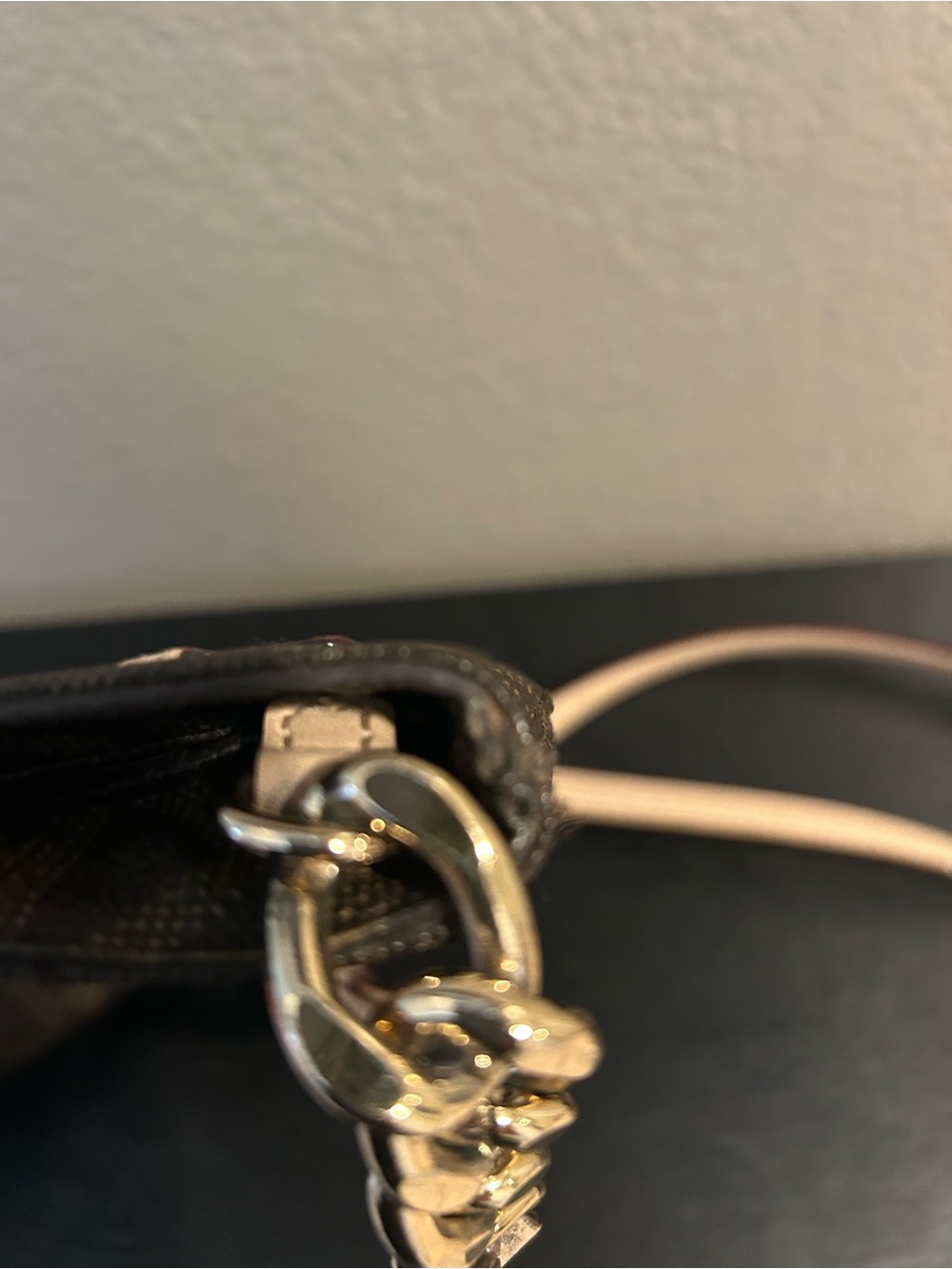 Michael Kors Brown MK Logo Crossbody with Beige Trim - Picture 9 of 10